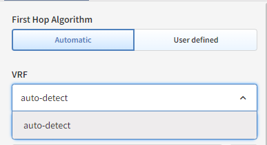 First hop algorithm