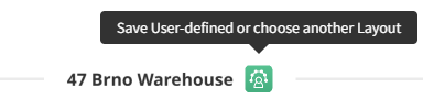 Save user-defined or choose another layout