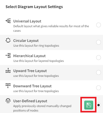 Save user-defined layout