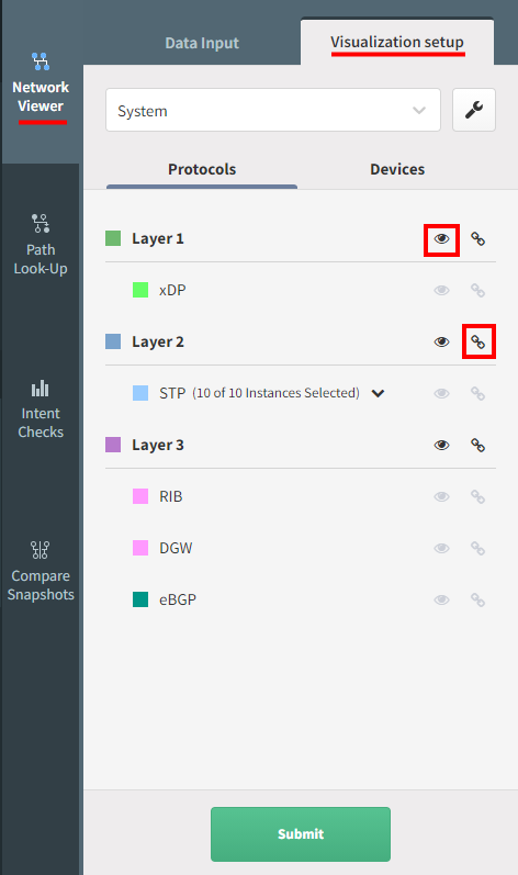 Protocols - Visualization setup