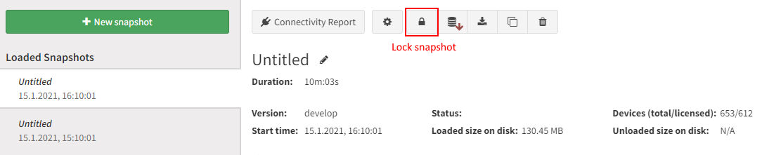 Snapshot lock