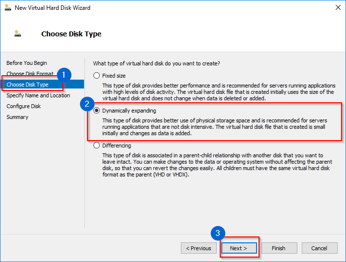 HyperV Add hard drive - type